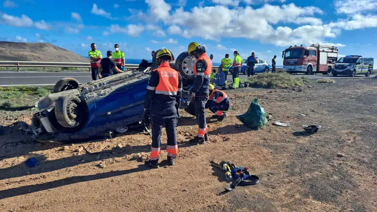 Accidente en la LZ-1