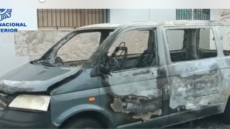 Estado en el que quedó la furgoneta