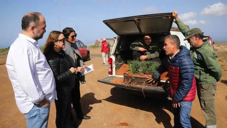 Presidenta María Dolores Corujo y consejero regional de Transición Ecológica, José Antonio Valbuena