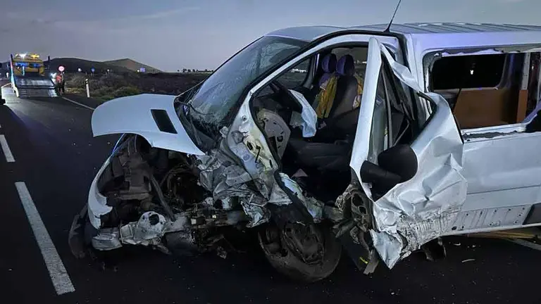 Uno de los vehículos del accidente