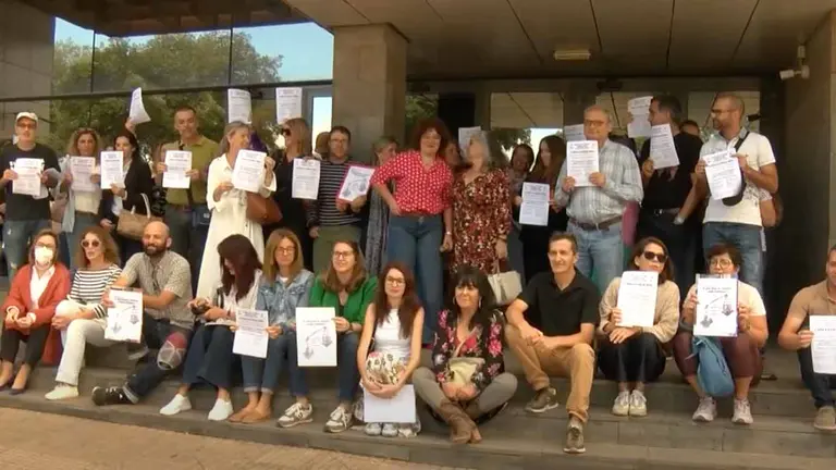 Protesta en los juzgados de Arrecife