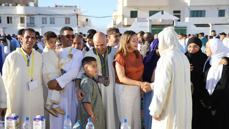 María Dolores Corujo en la fiesta del fin del Ramadán