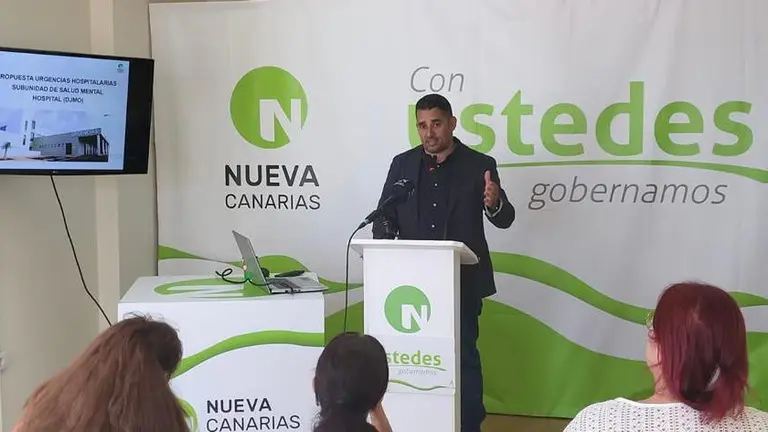 Yoné Caraballo, este miércoles durante la rueda de prensa.