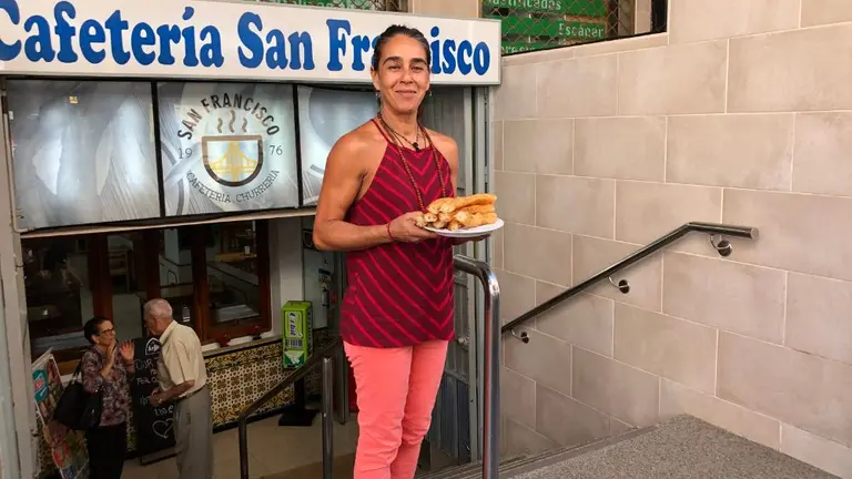 Vanesa Romero en la cafetería San Francisco