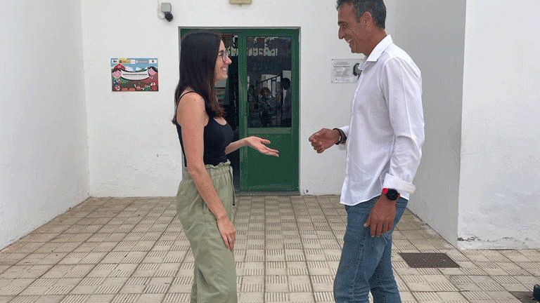 Alfredo Villalba en el colegio de La Garita