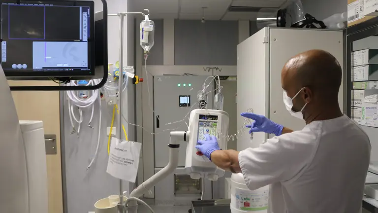 Recogida de yodo para su reciclaje.