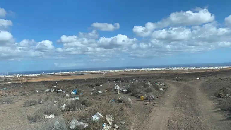 Bolsas en las inmediaciones de Zonzamas.