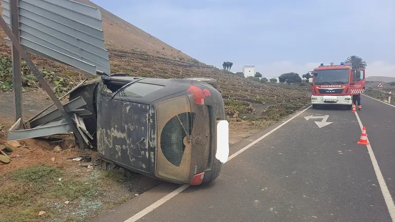 Vehículo accidentado.