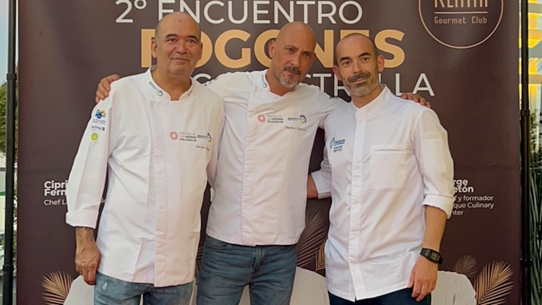 Fogones con Estrella. De izq. a dcha. los chefs Cipriano, Néstor y Jorge.