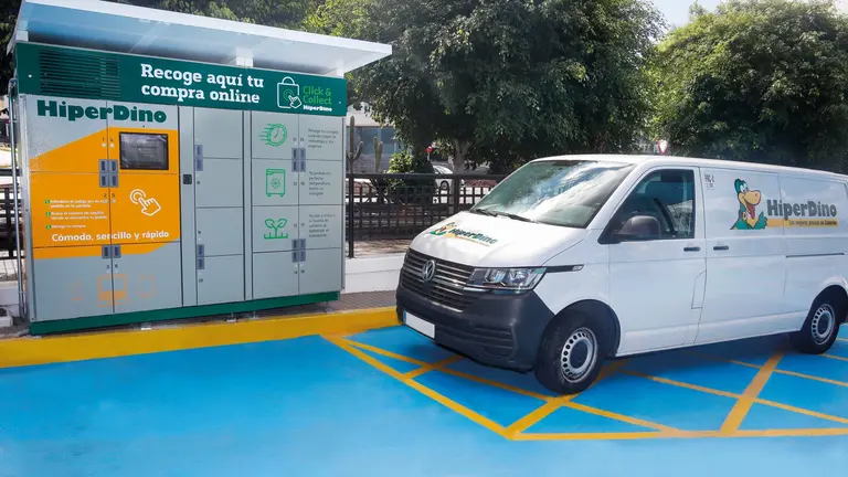 HiperDino pone en marcha un nuevo servicio de taquillas automáticas para la recogida de pedidos.