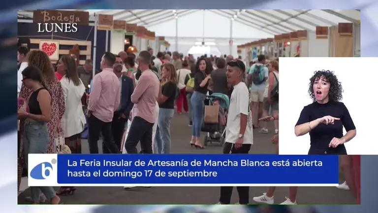 Pantallazo de uno de los programas informativos de Biosfera TV para persona sordas.