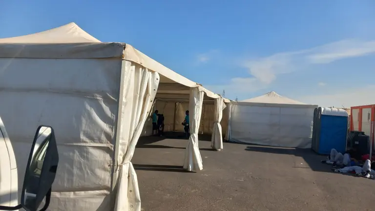 CATE provisional Puerto Naos. Imagen de archivo.