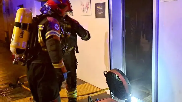 Actuación de los bomberos