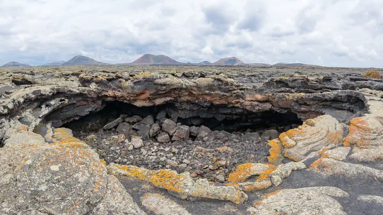 Entrada a la Cueva de los Naturalistas, Lanzarote.