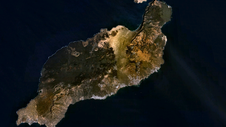 Lanzarote vista desde el cielo.