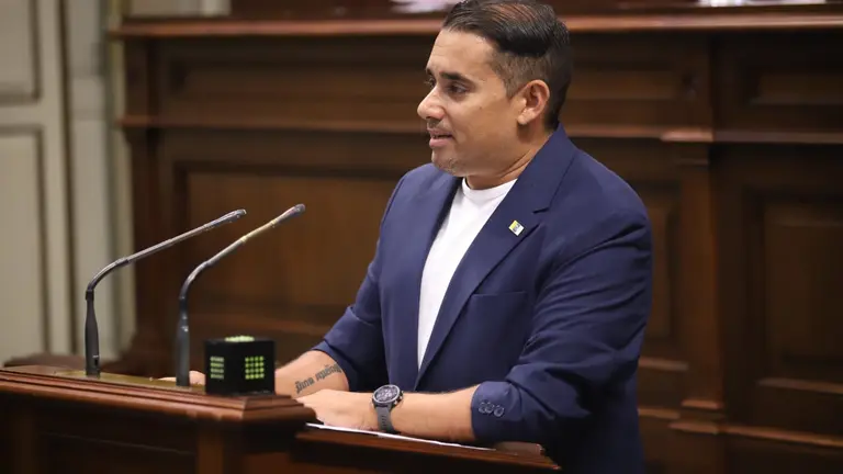 Yoné Caraballo, NC-BC, en el Parlamento de Canarias.