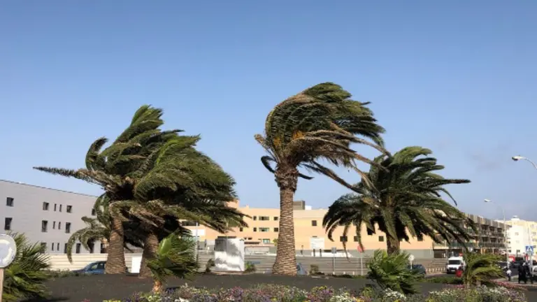 Fuertes rachas de viento en Lanzarote. Imagen de archivo.