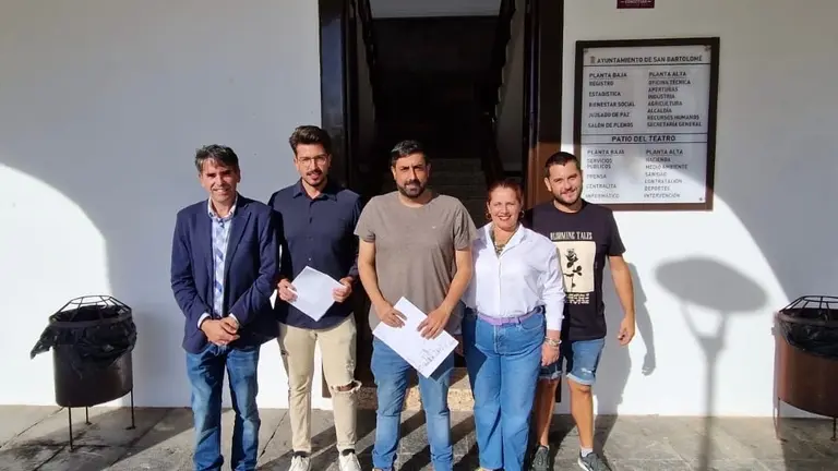 Representantes de CC y PP en San Bartolomé.