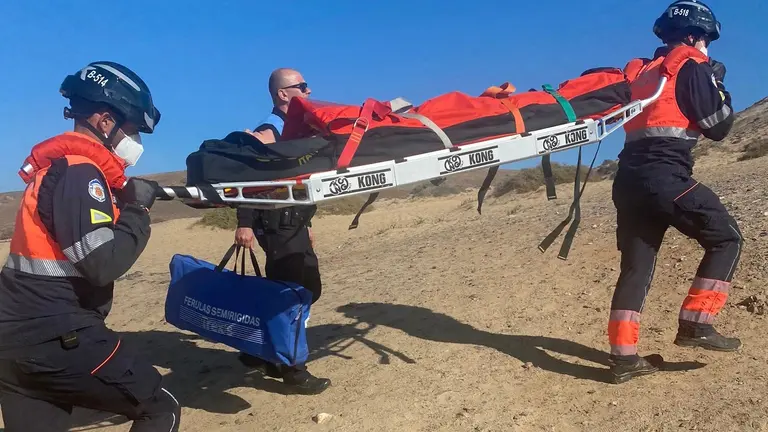 Rescate de la turista en Papagayo.
