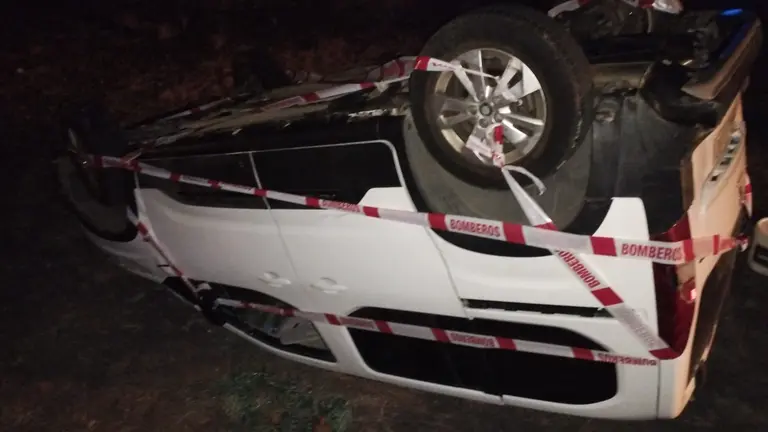 Vuelco de vehículo.