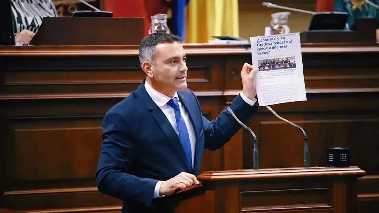 Oswaldo Betancort en el Parlamento. Imagen de archivo.