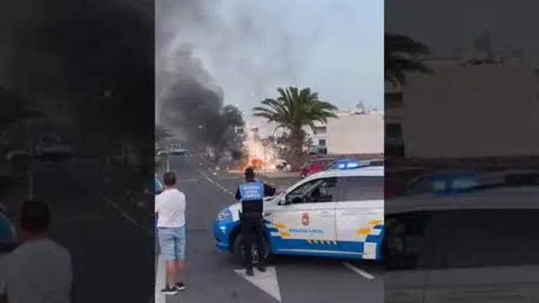 Incendio en Punta Mujeres.