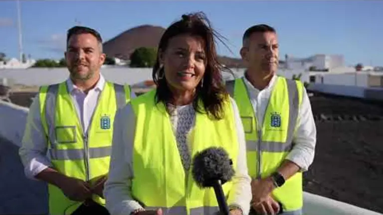 El Cabildo supervisa las obras del nuevo parque en Tahíche.