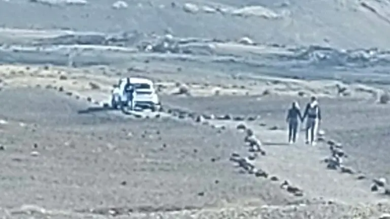 En coche por el Volcán del Cuervo.