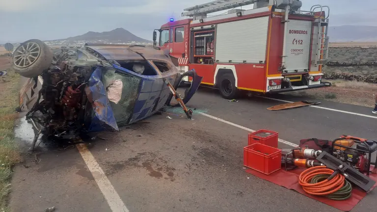 Accidente de tráfico en la LZ 401.