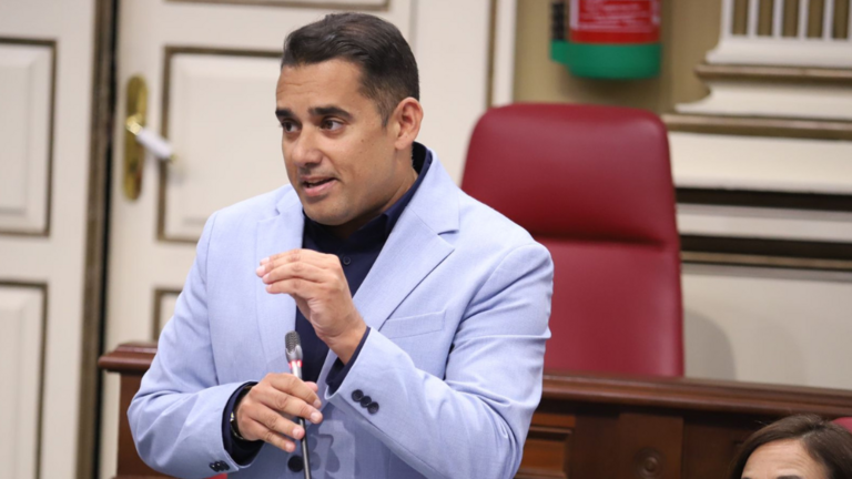 Yone Caraballo en el Parlamento.