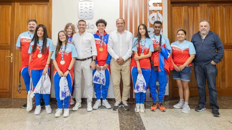 Recibimiento al equipo ganador