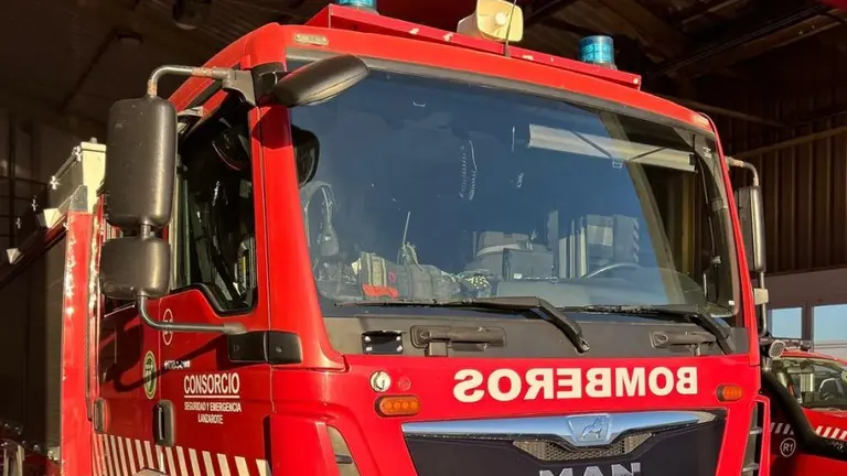 Un camión de los bomberos