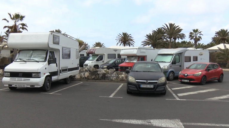 Autocaravanas en Costa Teguise.