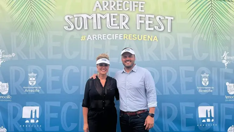 Eli Merino y Yonathan de León en el Arrecife Summer Fest.
