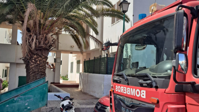 Zona de la vivienda incendiada.