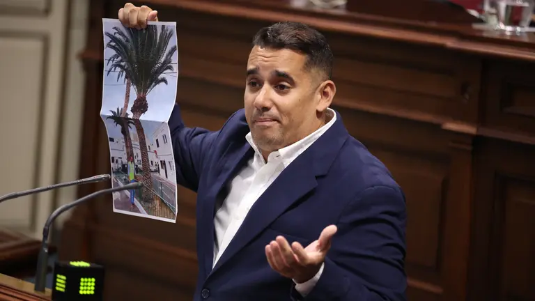 Yoné Caraballo en el Parlamento.