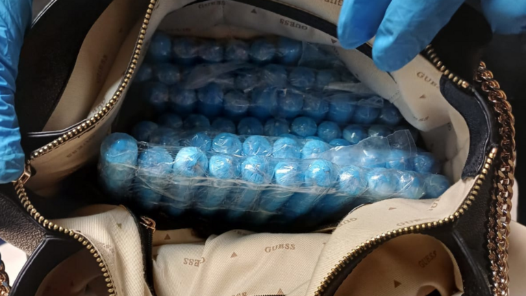 Mochila con cocaína.