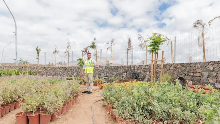 El vicepresidente en el Parque Urbano de Playa Honda.