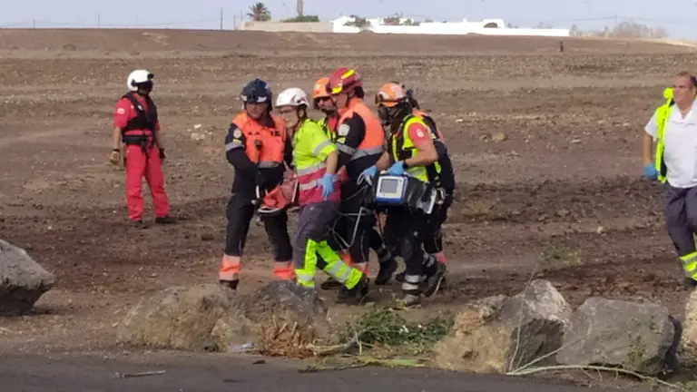 Traslado del herido.