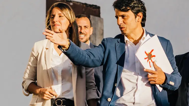 Marcos Bergaz junto a Galán y Reyes.