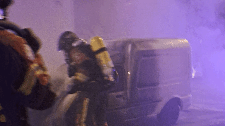 Actuación de los bomberos