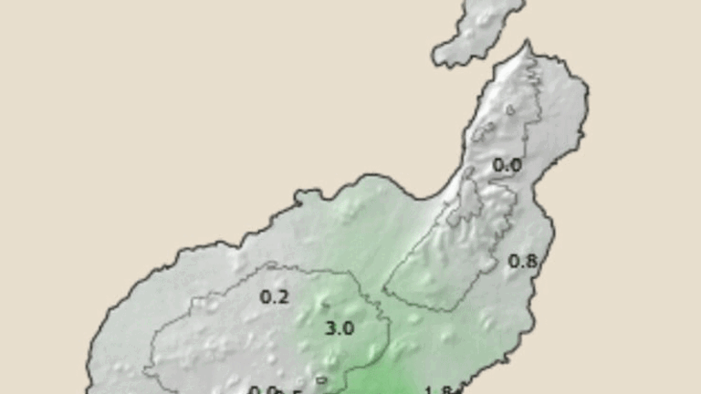 Lluvias en las últimas horas
