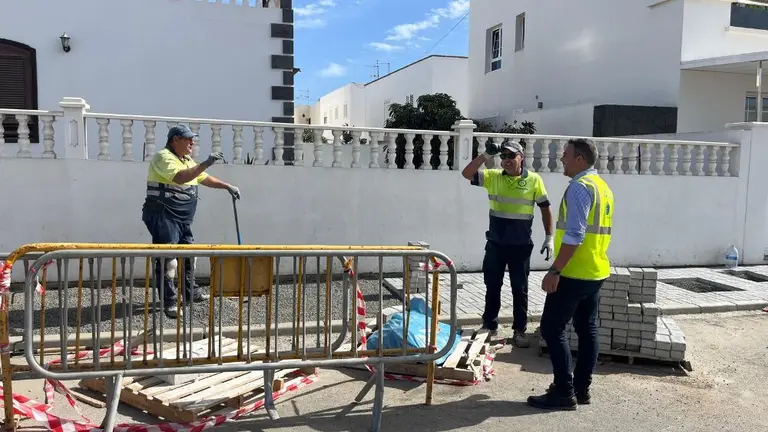 Jacobo Medina en una de las obras