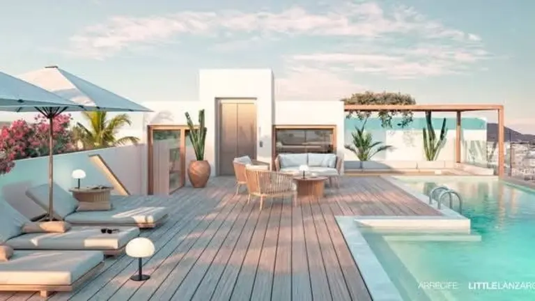 Infografía de la piscina