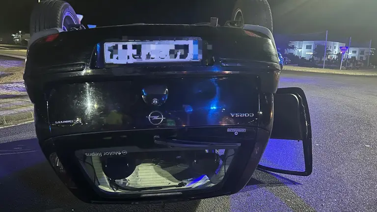 vuelco en Playa Blanca