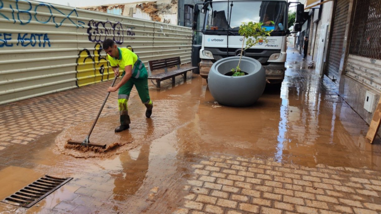 Acciones de limpieza tras las lluvias