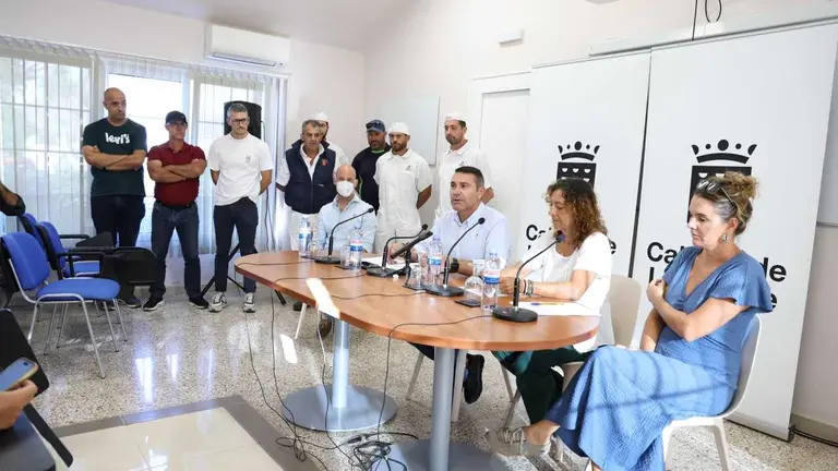 Grupo Insular en el acto de esta mañana