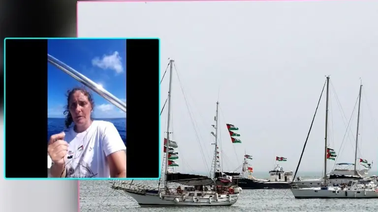 Goretti en la flotilla a Gaza