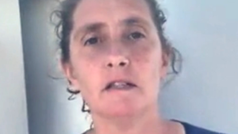 Goretti Sarazibal durante la grabación del video