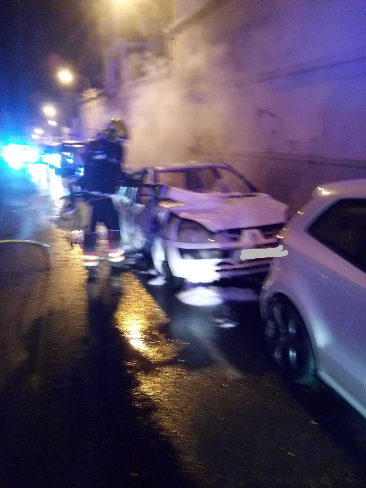 Incendio de un vehículo